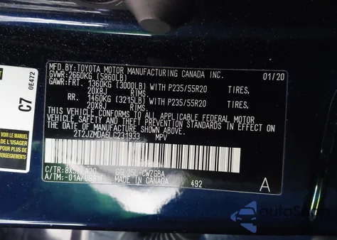 2020 Lexus Rx 350 from USA, damaged, VIN 2T2JZMDA6LC231933